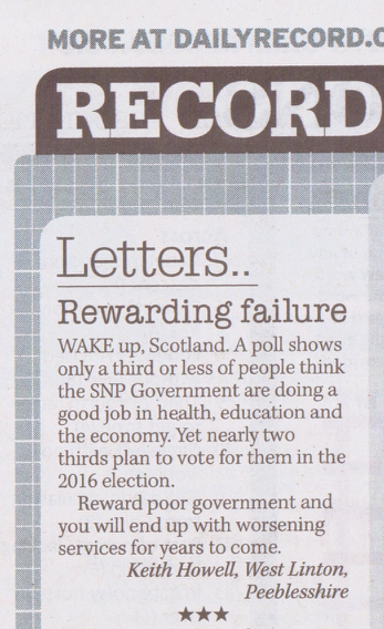 Rewarding failure in The Daily Record
