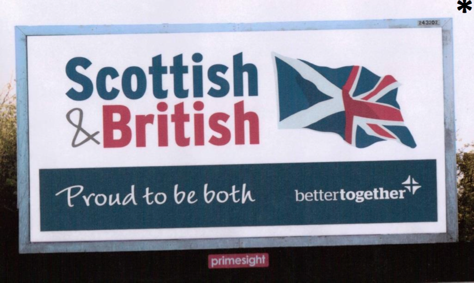 (*a poster mock-up proposed to Better Together by a good friend of  mine - but not used in the campaign) 